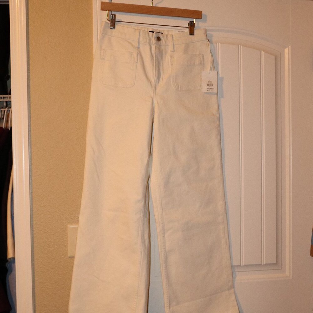 Free Assembly Patch Pocket Jeans - Sz 4Short White